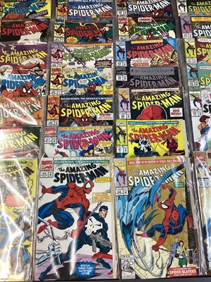 Lot 56 - Marvel Comics The Amazing Spider-Man, mostly 1990's and some 80's (American price variants). To include #365 - 30th anniversary hologram cover, #375 - Gold holofoil cover and many others. Approxima...