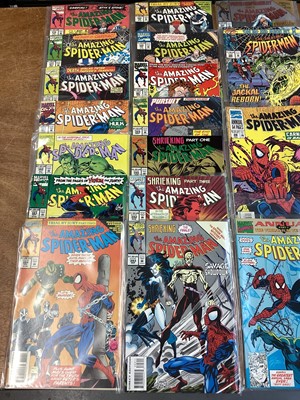 Lot 56 - Marvel Comics The Amazing Spider-Man, mostly 1990's and some 80's (American price variants). To include #365 - 30th anniversary hologram cover, #375 - Gold holofoil cover and many others. Approxima...