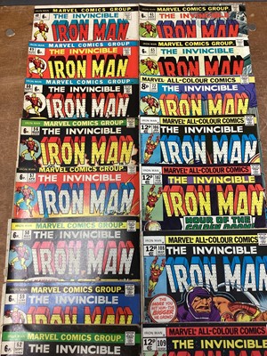 Lot 41 - Marvel Comics The Invincible Iron Man, 1970's (English price variants). To include #48, 49, #50, #58, #59 and others. Approximately 15 comics.