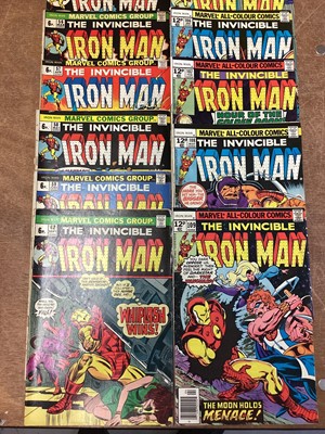 Lot 41 - Marvel Comics The Invincible Iron Man, 1970's (English price variants). To include #48, 49, #50, #58, #59 and others. Approximately 15 comics.