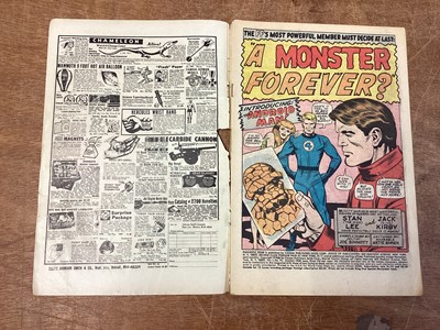 Lot 38 - Marvel Comics Fantastic Four 1960's (English and American price variants). To include #57 - iconic cover art by Jack Kirby, #66 - origin of HIM/Adam Warlock and others. Some in poor condition. Appr...