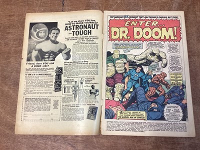 Lot 38 - Marvel Comics Fantastic Four 1960's (English and American price variants). To include #57 - iconic cover art by Jack Kirby, #66 - origin of HIM/Adam Warlock and others. Some in poor condition. Appr...