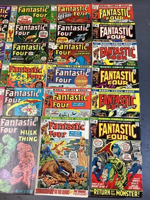 Lot 48 - Marvel Comics Fantastic Four 1970's (English price variants). To include #94 - first apperance of Agatha Harkness, first apperance of Ebony, first mention of the name Franklin Richards, #100 - mile...