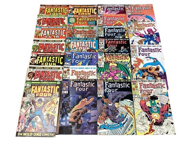 Lot 48 - Marvel Comics Fantastic Four 1970's (English price variants). To include #94 - first apperance of Agatha Harkness, first apperance of Ebony, first mention of the name Franklin Richards, #100 - mile...