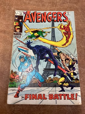 Lot 37 - Nine Marvel Comics The Avengers #70-78 (1970's) First full Appearance of the Squadron Sinister in issue #70. First appearance of The Invaders and Black Knight joins The Avengers in issue #71. First...