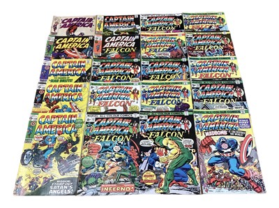 Lot 50 - Marvel Comics Captain America, mostly 1970's and some 60's (English and American price variants). To include #111 - iconic cover art by Jim Steranko, #112 - origin of Captain America retold, #126 a...