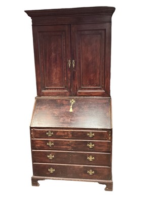 Lot 1503 - Mid 18th century bureau bookcase