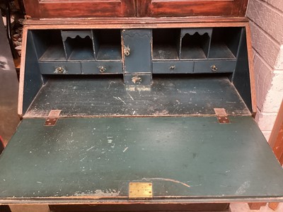 Lot 1335 - Mid 18th century bureau bookcase