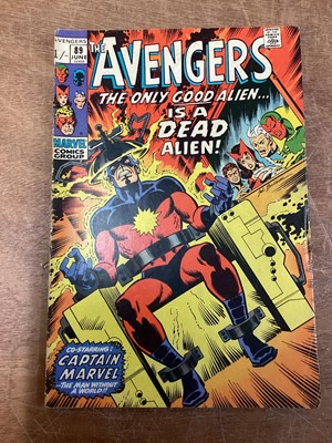 Lot 34 - Marvel Comics The Avengers #89-97 (1971/72) (UK Price Variant) Part 1-9 Kree-Skrull War storyline