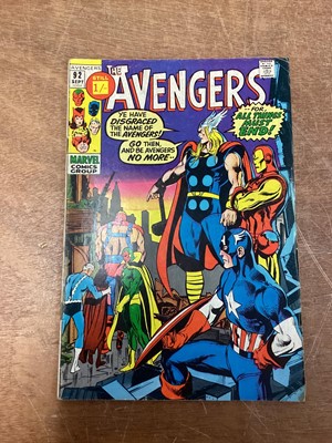 Lot 34 - Marvel Comics The Avengers #89-97 (1971/72) (UK Price Variant) Part 1-9 Kree-Skrull War storyline