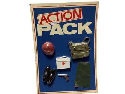 Lot 58 - Action Pack including weapons & equipment, on vacuum sealed cards (3)