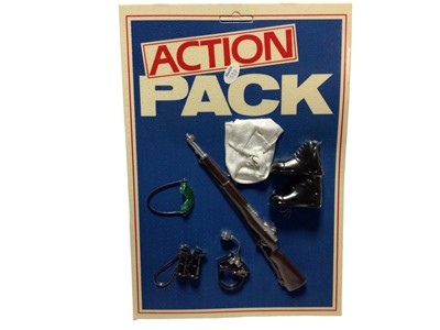 Lot 60 - Action Pack including Weapons & Equipment, on vacuum sealed cards (3)