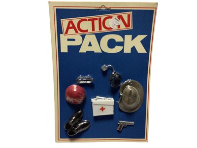 Lot 60 - Action Pack including Weapons & Equipment, on vacuum sealed cards (3)