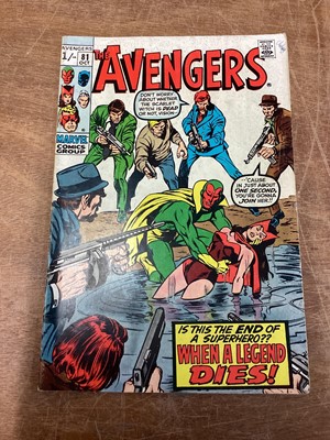 Lot 36 - Twelve Marvel Comics The Avengers #79 #81 #82 #88 #107 #108 #109 #115 #167 #168 #169 #170 (1970's) (UK Price Variant)