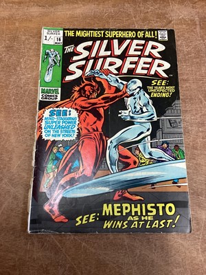 Lot 32 - Six Marvel Comics The Silver Surfer #11-13 #16-18 (1969/70) (UK and American Price Variant)