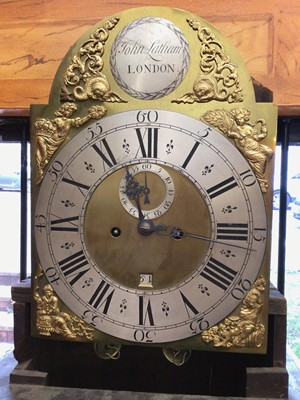 Lot 763 - George III inlaid longcase clock by John Lathan, London