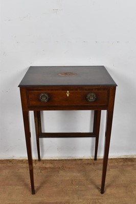 Lot 1337 - Small George III Irish inlaid worktable