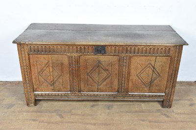 Lot 1342 - Late 17th/early 18th century oak coffer