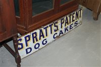 Lot 3702 - Spratts Patent Dog Cakes enamel advertising...