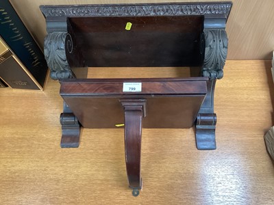 Lot 799 - Regency mahogany clock bracket and large Victorian mahogany bracket clock bracket(2)