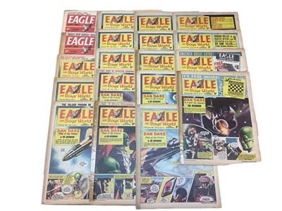 Lot 1792 - Quantity of Fleetway Publication Ltd "Lion" magazine dating (1962/63/65) (Boarded and Bag) / Quantity of Eagle and Boys' World Magazine dating from (1964/65/66) (Poor condition)