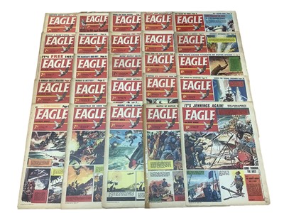 Lot 1792 - Quantity of Fleetway Publication Ltd "Lion" magazine dating (1962/63/65) (Boarded and Bag) / Quantity of Eagle and Boys' World Magazine dating from (1964/65/66) (Poor condition)