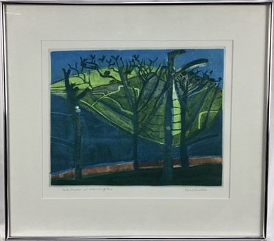 Lot 142 - Moss Fuller, two signed prints - Oak Trees at Dennington and Oak Trees at Dennington II, both 30cm x 36cm, in glazed frames (2)