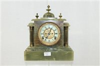 Lot 3707 - Early 20th century mantel Clocksck with eight...