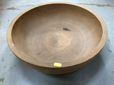 Lot 605 - Large wooden bowl