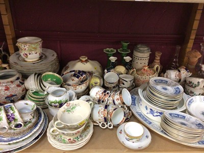 Lot 715 - Quantity of various tea and dinnerware including Coalport Revelry, Royal Doulton etc, Derby two handled pot, other decorative ceramics and glassware