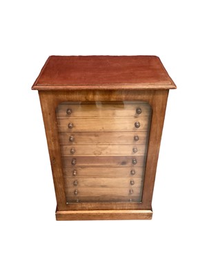 Lot 1385 - Good quality Victorian mahogany collectors' cabinet