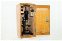 Lot 3710 - Kima Petrological microscope with accessories,...