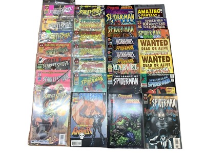 Lot 109 - Marvel Comics Spider-Man, a large group of different Spider-Man stories, mostly 1990's. To include Webspinners tales of Spider-Man #1 - #18, Peter Parker Spider-Man (1999) #1 - #32, #35 - #47 and #...