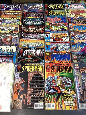 Lot 75 - Marvel Comics The Amazing Spider-Man and The Amazing Spider-Man volume 2, 1990's and 2000's to include issues #388, #400 - poor condition,  #410 - First apperance of Spider-Carnage and many others....