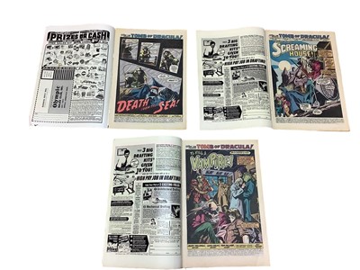 Lot 29 - Marvel Comics The Tomb Of Dracula #9 #12 #13 #18 #25 #61 (1973/78) (UK Price Variant) Second appearance of Blade in issue #12, third appearance and origin of Blade in issue #13, first battle betwee...