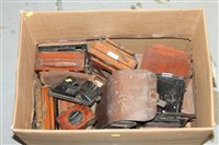 Lot 3717 - Three mahogany and brass plate Cameraseras -...