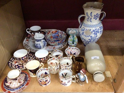 Lot 680 - Orientalist style coffee cans, tea cups & saucers plus other china ornaments