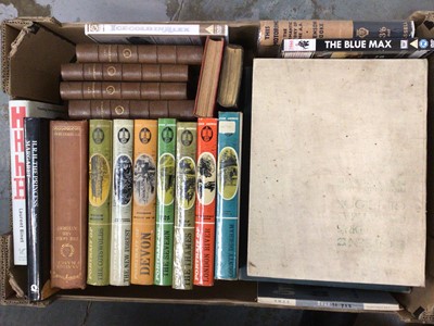 Lot 174 - Six boxes of mixed antique and modern books, including some Folio Society