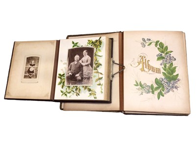 Lot 683 - Family photograph albums and rent ledgers (box)