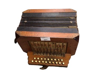 Lot 684 - Wooden cased piano accordion