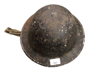 Lot 687 - British Army WWII military helmet