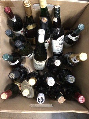 Lot 178 - Two boxes of assorted wines and spirits