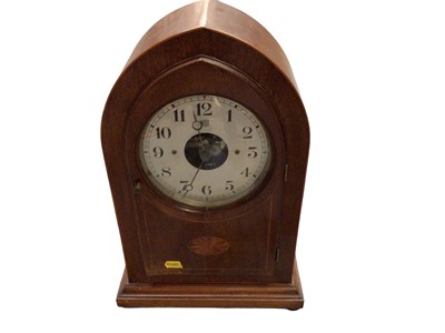 Lot 691 - Wooden case mantle clock with modern movement (1)