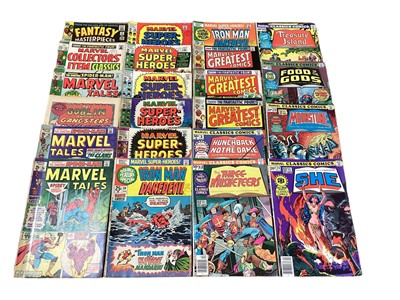 Lot 62 - Quantity of Marvel Comics Marvel Super-Heroes, Marvel Tales, Marvel Greatest Comics and others (1960's/70's) (Poor Condition) approximately 23 comics in lot.