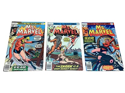 Lot 26 - Marvel Comics Ms. Marvel #14-16 (1978) (UK Price Variant) First cameo appearance of Mystique