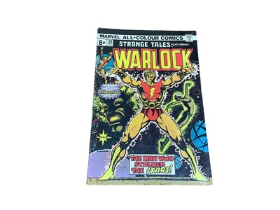 Lot 25 - Three Marvel Comics Strange Tales Ft Warlock #178 (1975) (UK Price Variant) Ongoing stories featuring Adam warlock begin, first appearance of Magus, first team appearance of The Universal Church of...