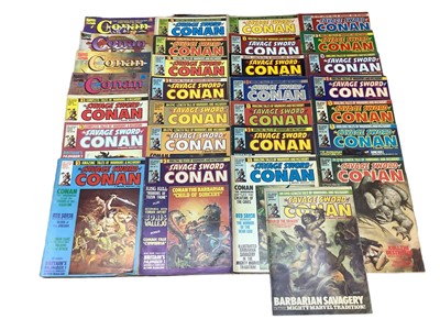 Lot 117 - A group of Marvel Comics Conan the Barbarian magazines. To include Conan Saga, the Savage Sword of Conan monthly, Conan the Savage and others. Approximately 130 magazines.