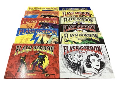 Lot 90 - Dark Horse Comics Softback Mac Raboy's Flash Gordon Vol 1-4 (2003) together with Alex Raymond Hardback Flash Gordon Vol 1-7 (2005) Books