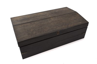 Lot 811 - 19th century Anglo-Indian ebonised writing slope box