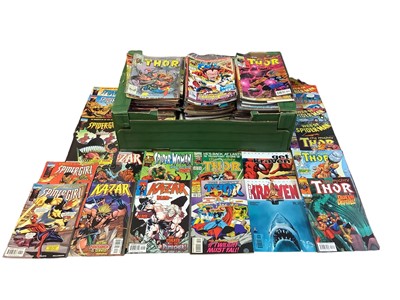 Lot 608 - Marvel Comics mixed lot, mostly 1990's to include The Mighty Thor, Spider-Man, Daredevil, Silver Surfer, Ka-Zar, Venom and Dracula. Approximately 230 comics.